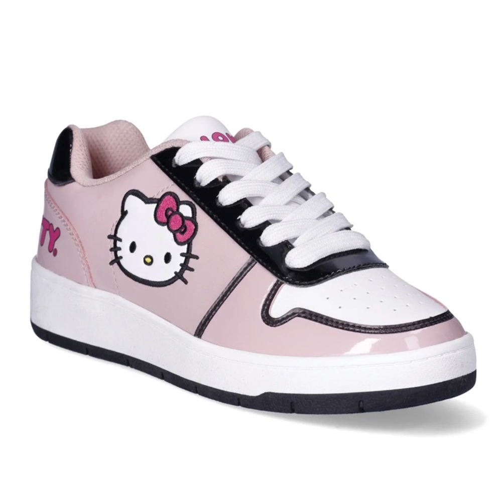Hello Kitty by Sanrio Women's Pink Casual Court Sneakers